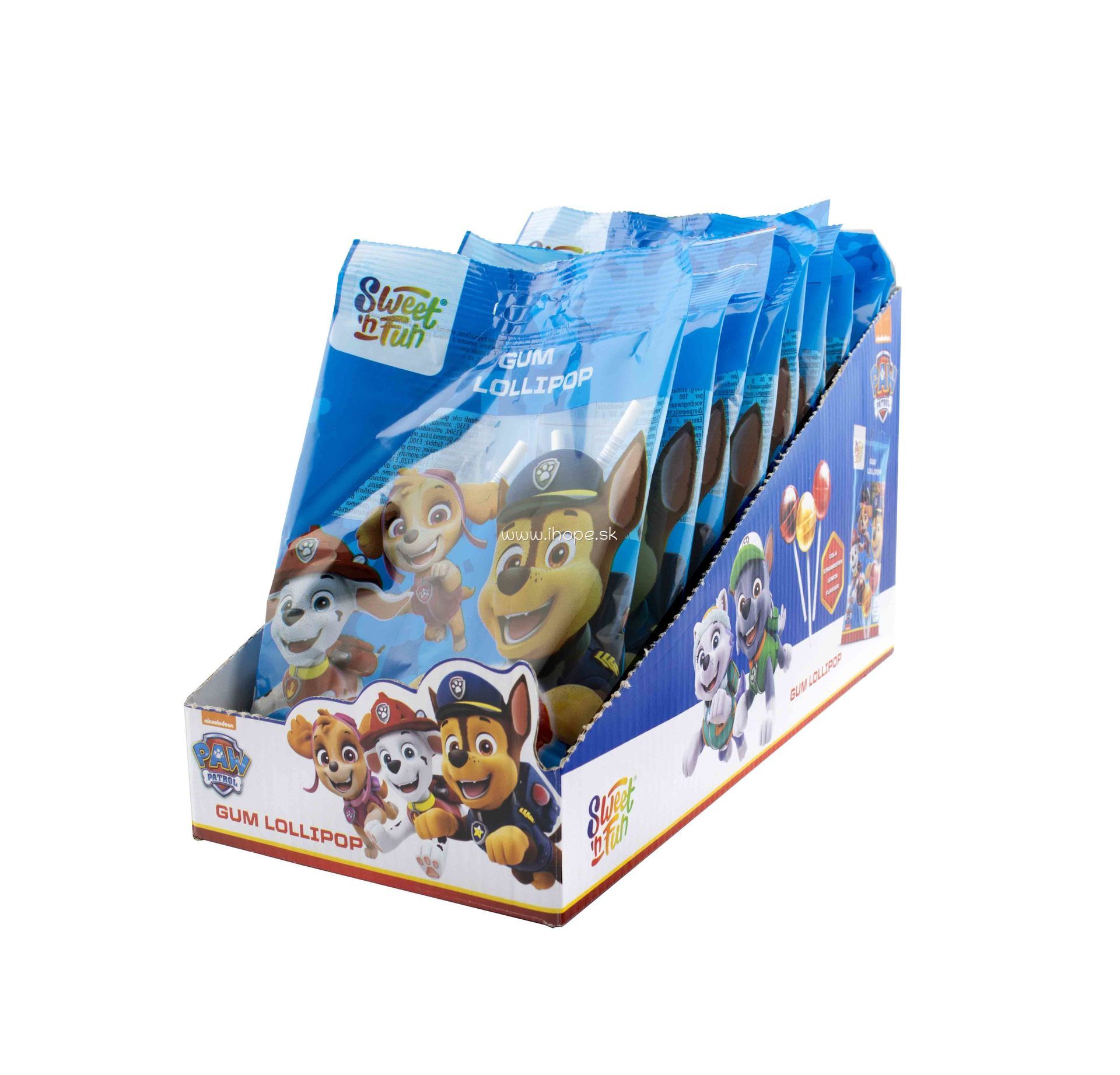 ihope.sk Lízanky Paw Patrol Gum Lollipop 90g