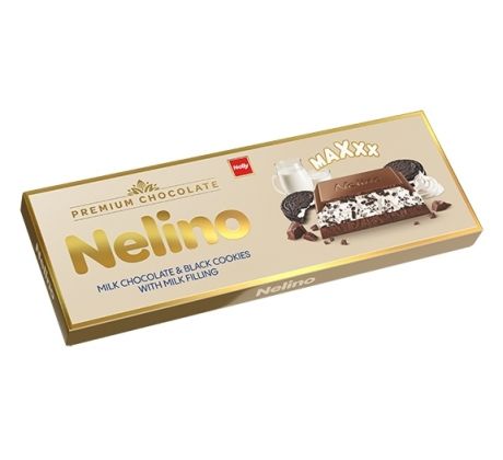 Nelino 250g Milk Chocolate & Black Cookies