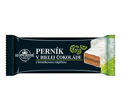 Perník v bielej čokoláde 49g s limetkovou náplňou