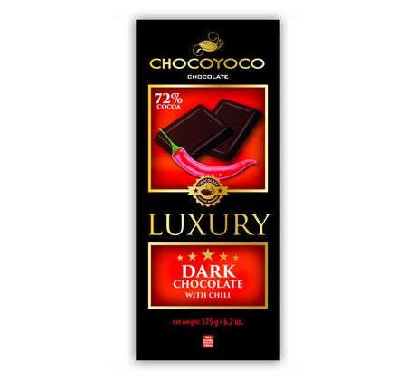 Luxury 175g Dark Chocolate 72% Chili