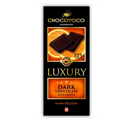 Luxury 175g Dark Chocolate 72% Orange