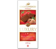 Luxury 175g Milk Chocolate 32% Almonds and Strawberry