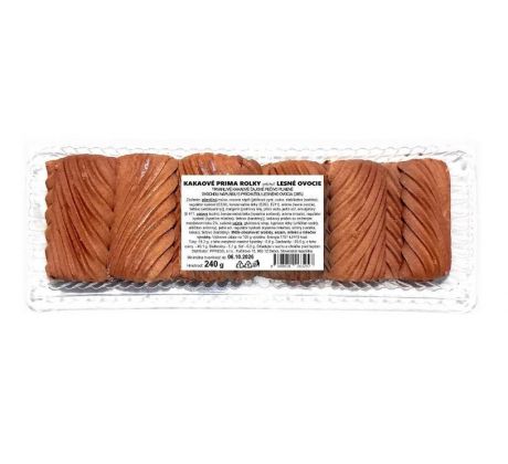 Prima rolky kakaové 240g lesné ovocie