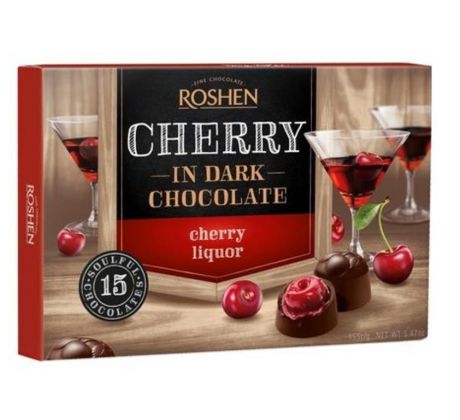 Roshen Cherry in Dark Chocolate 155g