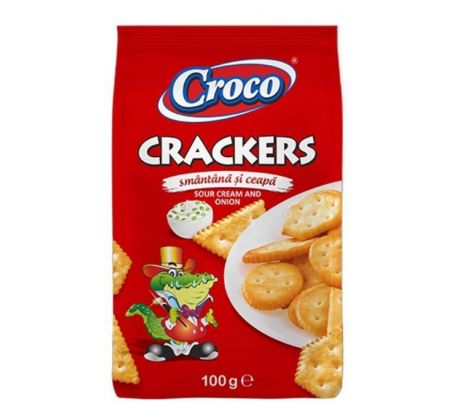 Croco Crackers 100g Sour Cream and Onion