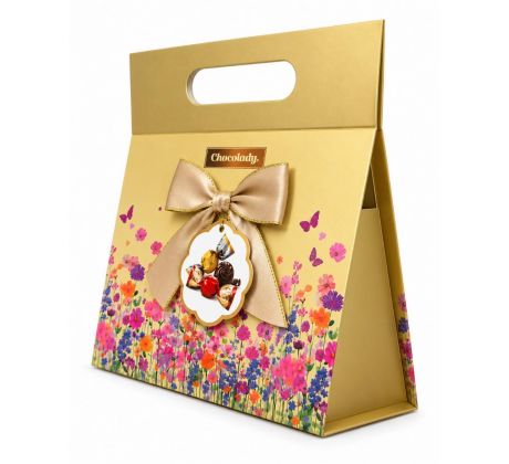 Chocolady 130g Luxusná kabelka Gold